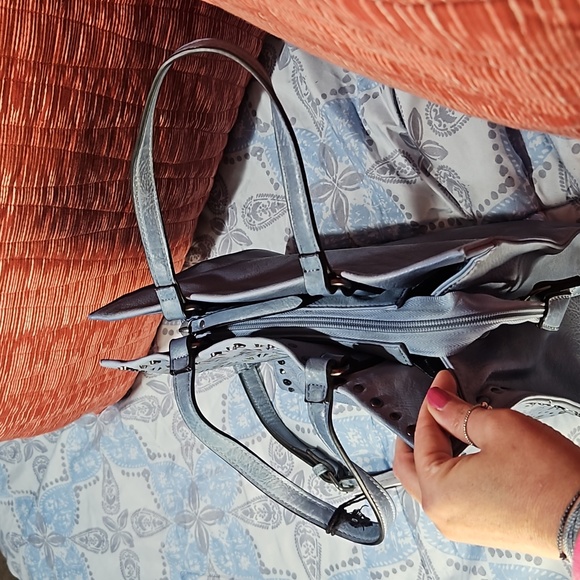 Moda Luxe NWT Artesian Collection large shoulder/crossbody/ tote.Blue-Valerie - Picture 4 of 10